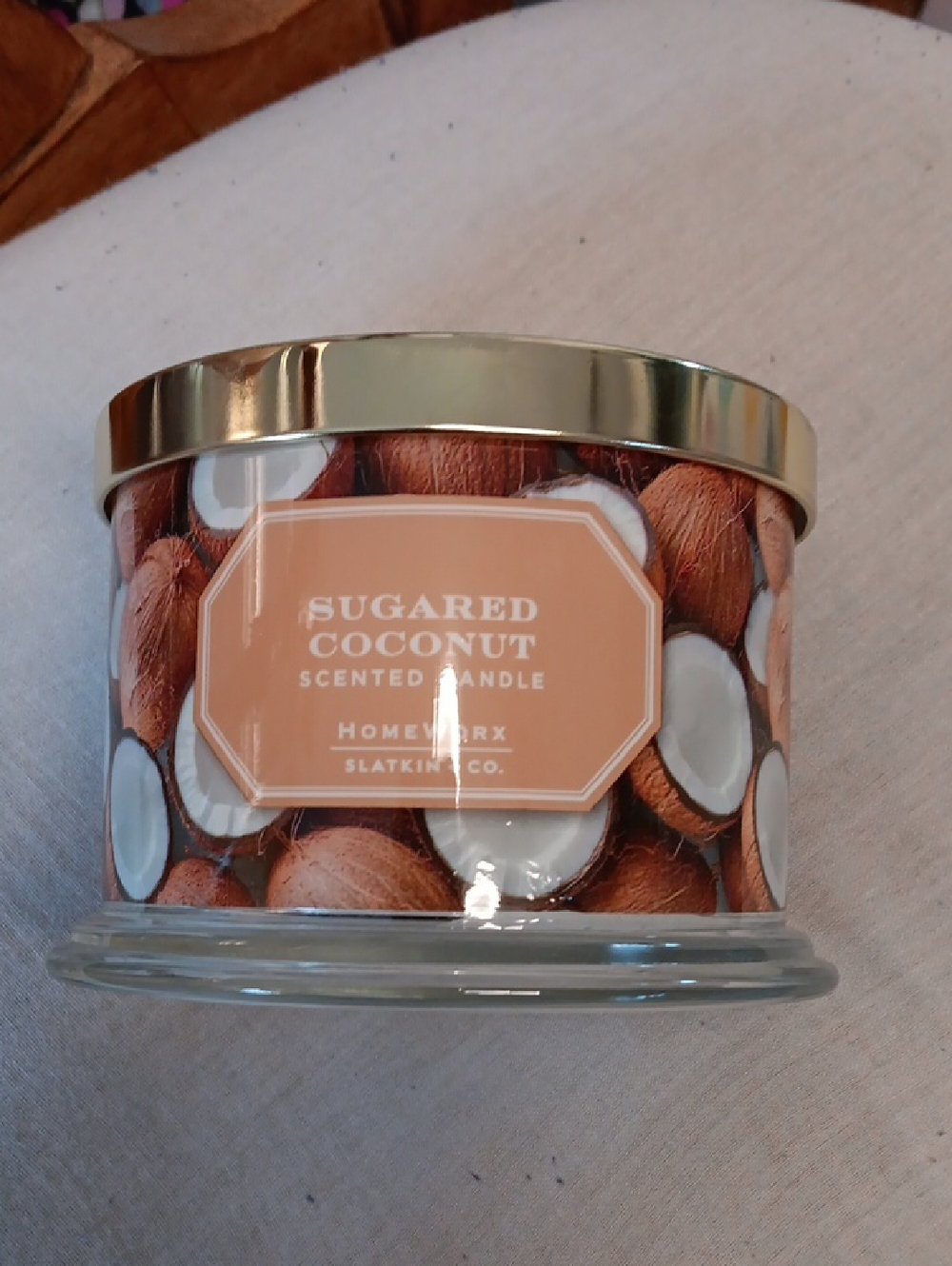 Homeworx Sugared Coconut Scented Candle - Tan 14 oz